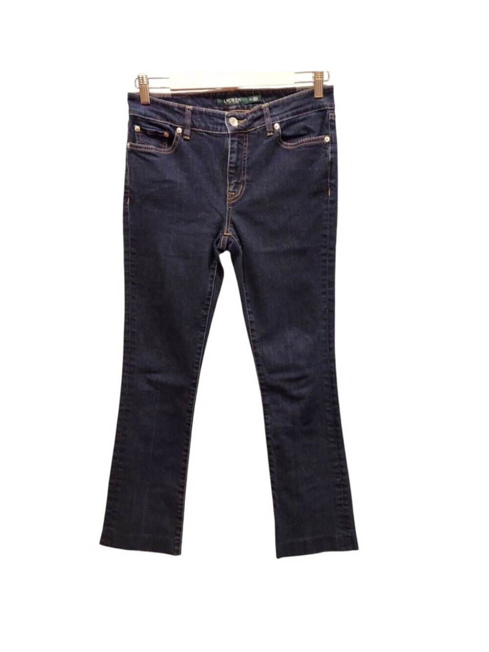 Ralph Lauren Green Label LRL Womans 6p 30x26 jeans straight Dark wash blue denim